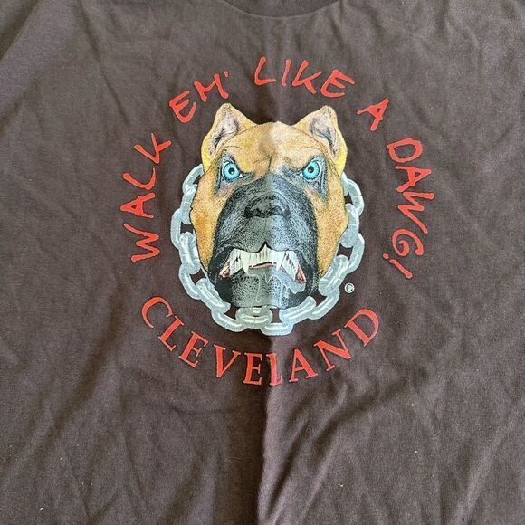 Cleveland Browns 100% Walk em' Like a Dawg Tee Shirt BROWN XL NWT - Picture 3 of 4